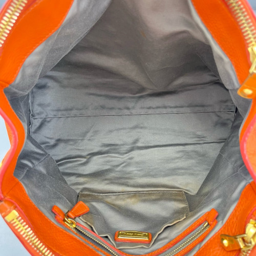 Miu Miu Tote Bag Grained Calfskin Orange