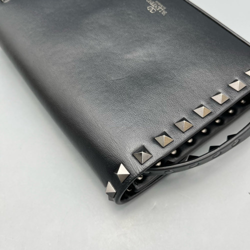 Valentino Rockstud Shoulder Bag Calfskin Black