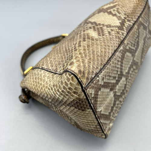 Fendi Peekaboo Mini Snakeskin Beige Brown Fendi Peekaboo Mini Snakeskin Beige Brown