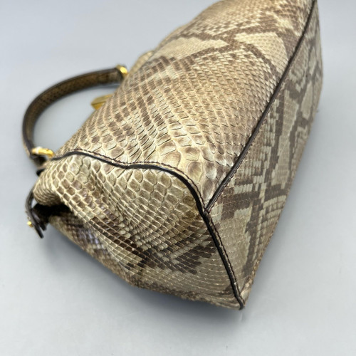 Fendi Peekaboo Mini Snakeskin Beige Brown Fendi Peekaboo Mini Snakeskin Beige Brown