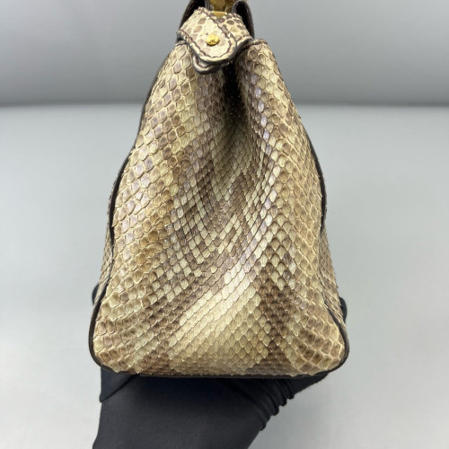 Fendi Peekaboo Mini Snakeskin Beige Brown Fendi Peekaboo Mini Snakeskin Beige Brown
