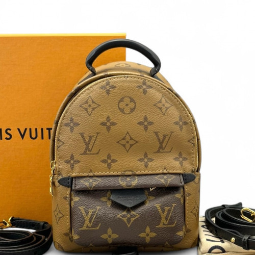 Louis Vuitton Palm Springs Backpack Mini Monogram Reverse Monogram Brown