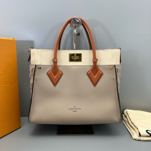 Louis Vuitton On My Side MM Calfskin Grey