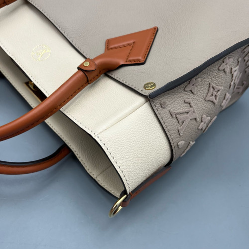 Louis Vuitton On My Side MM Calfskin Grey