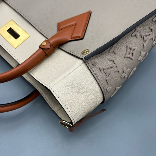 Louis Vuitton On My Side MM Calfskin Grey