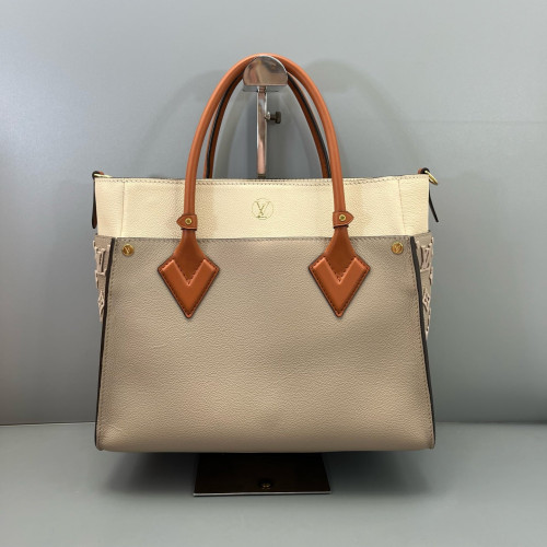 Louis Vuitton On My Side MM Calfskin Grey