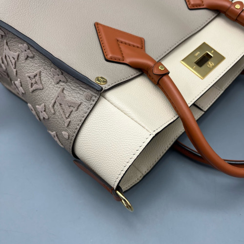 Louis Vuitton On My Side MM Calfskin Grey
