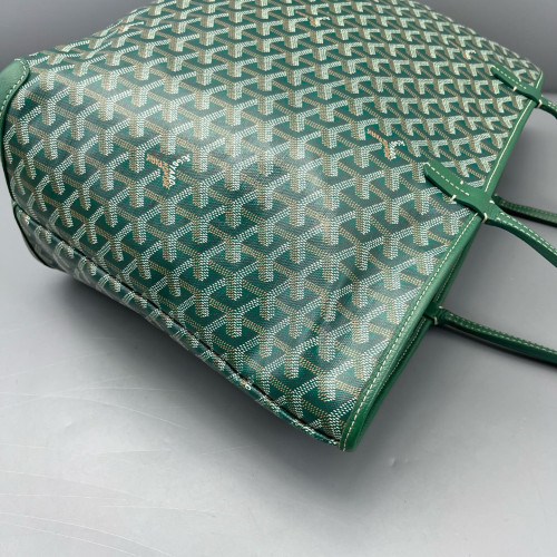 Goyard Saint Louis PM Goyardine Green Brown White