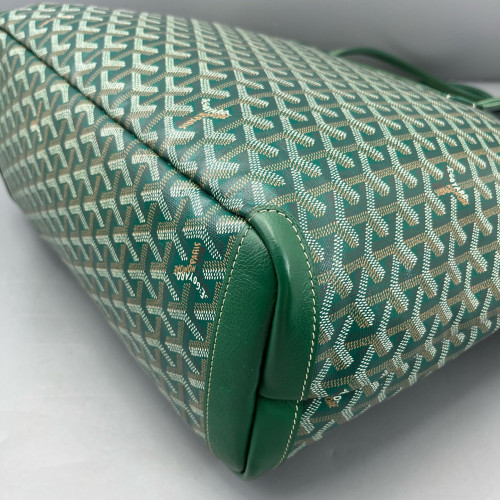 Goyard Saint Louis PM Goyardine Green Brown White