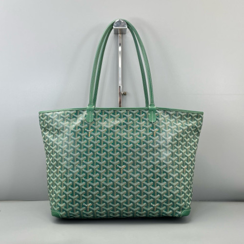 Goyard Saint Louis PM Goyardine Green Brown White