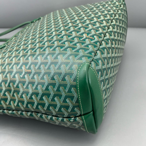 Goyard Saint Louis PM Goyardine Green Brown White