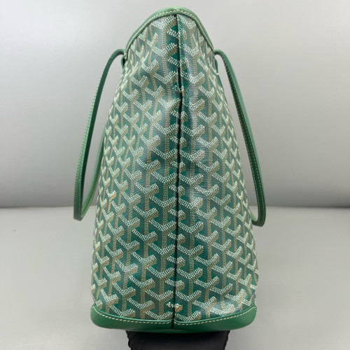 Goyard Saint Louis PM Goyardine Green Brown White