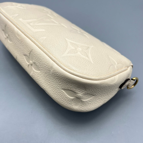 Louis Vuitton Ivy Wallet On Chain Monogram Empreinte White