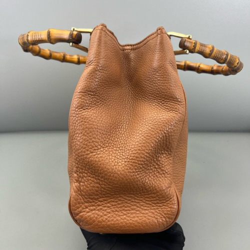 Gucci Small Diana Tote Bag Grained Calfskin Tan