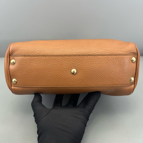 Gucci Small Diana Tote Bag Grained Calfskin Tan