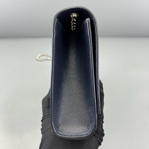 Yves Saint Laurent Medium Classic Kate Shiny Caviar Calfskin Dark Blue