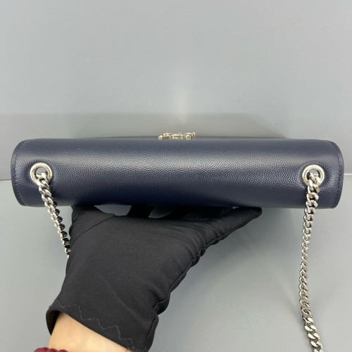 Yves Saint Laurent Medium Classic Kate Shiny Caviar Calfskin Dark Blue
