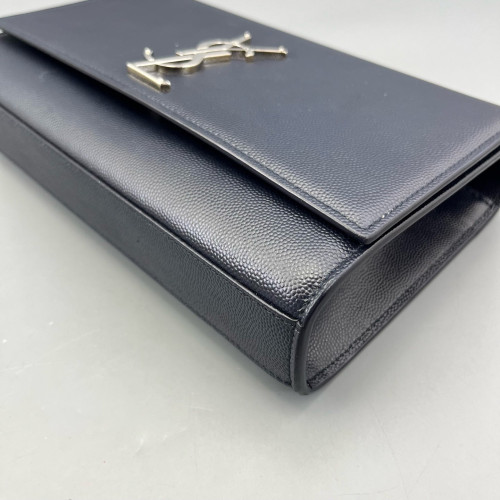 Yves Saint Laurent Medium Classic Kate Shiny Caviar Calfskin Dark Blue