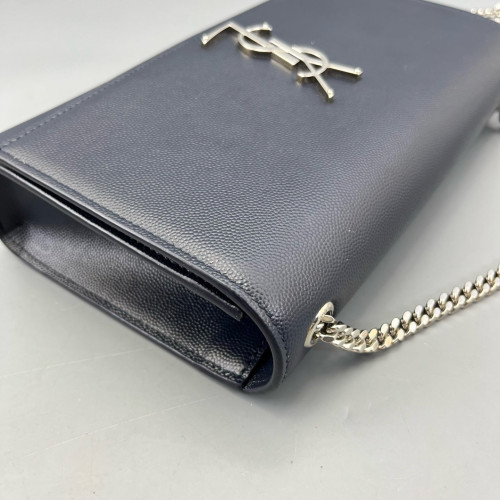 Yves Saint Laurent Medium Classic Kate Shiny Caviar Calfskin Dark Blue