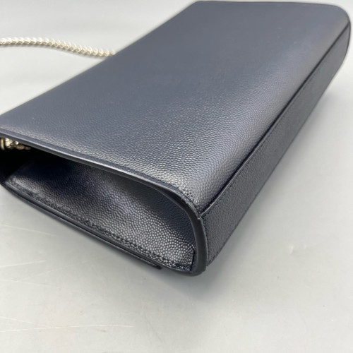 Yves Saint Laurent Medium Classic Kate Shiny Caviar Calfskin Dark Blue