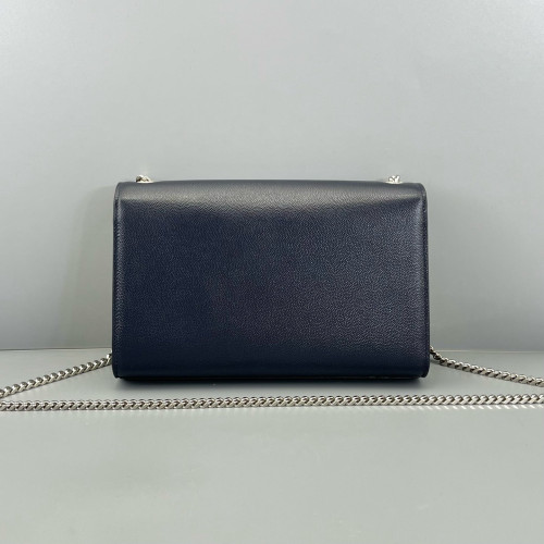 Yves Saint Laurent Medium Classic Kate Shiny Caviar Calfskin Dark Blue