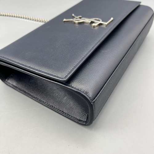 Yves Saint Laurent Medium Classic Kate Shiny Caviar Calfskin Dark Blue