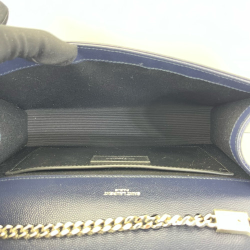 Yves Saint Laurent Medium Classic Kate Shiny Caviar Calfskin Dark Blue