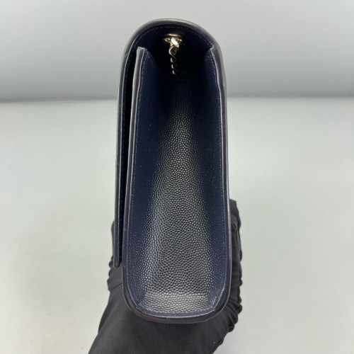 Yves Saint Laurent Medium Classic Kate Shiny Caviar Calfskin Dark Blue