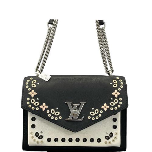 Louis Vuitton Mylockme Chain Bag BB Calfskin Black White