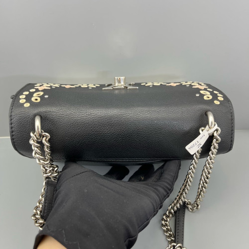 Louis Vuitton Mylockme Chain Bag BB Calfskin Black White