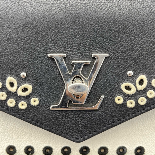 Louis Vuitton Mylockme Chain Bag BB Calfskin Black White