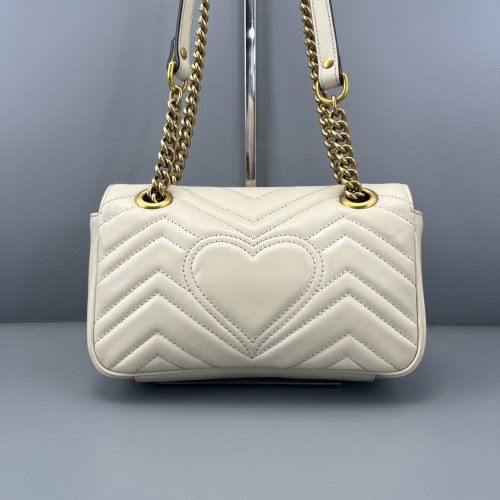 Gucci Matelasse Mini GG Marmont Calfskin White