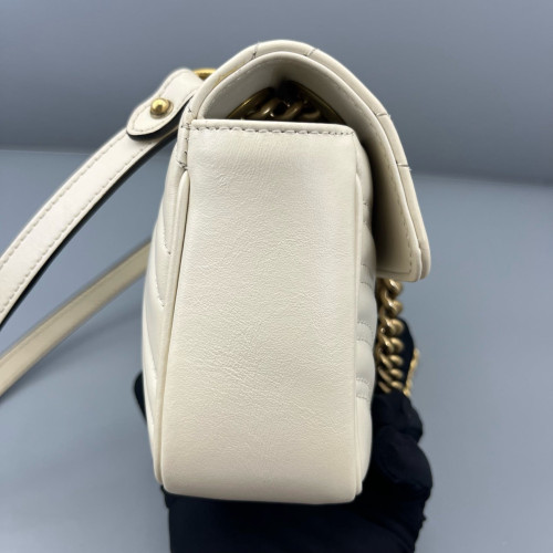 Gucci Matelasse Mini GG Marmont Calfskin White