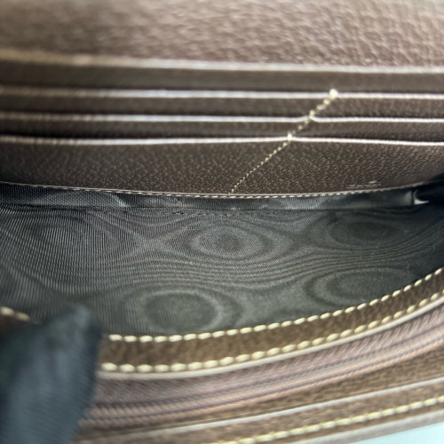 Gucci Ophidia Continental Wallet GG Supreme Monogram Beige Brown Green