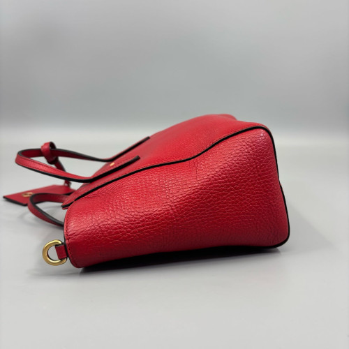 Gucci Mini Swing Tote Grained Calfskin Red