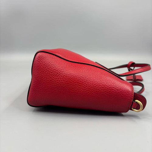 Gucci Mini Swing Tote Grained Calfskin Red