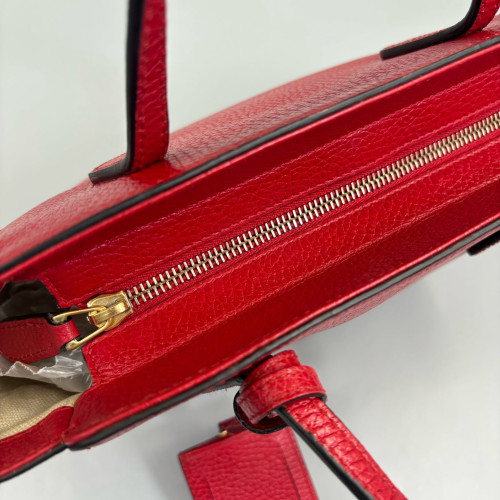 Gucci Mini Swing Tote Grained Calfskin Red