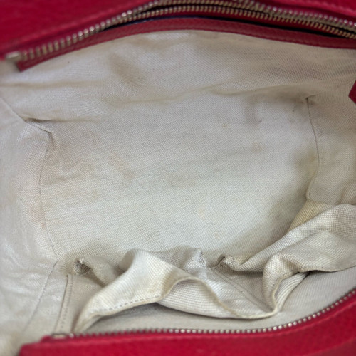 Gucci Mini Swing Tote Grained Calfskin Red