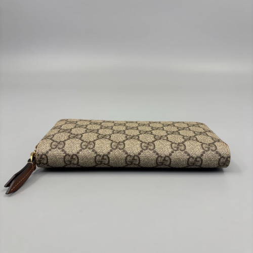 Gucci Zip Around Wallet GG Supreme Monogram Brown