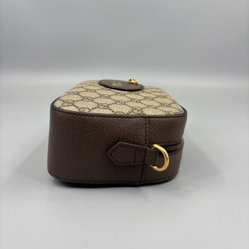 Gucci Neo Vintage Shoulder Bag GG Supreme Monogram Beige Brown Green