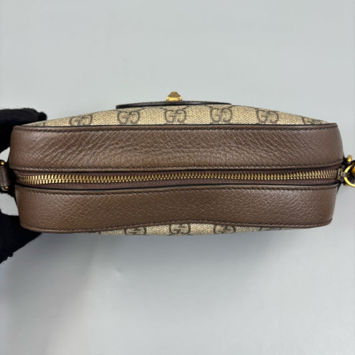 Gucci Neo Vintage Shoulder Bag GG Supreme Monogram Beige Brown Green