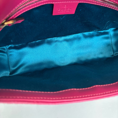 Gucci Matelasse Small GG Marmont Velvet Pink