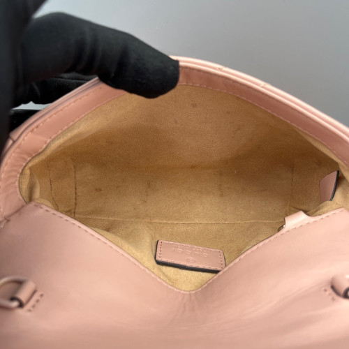 Gucci Matelasse Super Mini GG Marmont Calfskin Pink