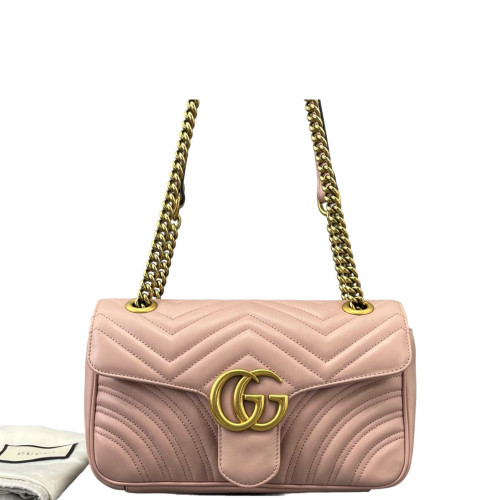 Gucci Matelasse Small GG Marmont Calfskin Pink