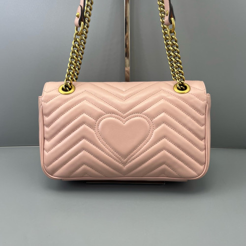 Gucci Matelasse Small GG Marmont Calfskin Pink