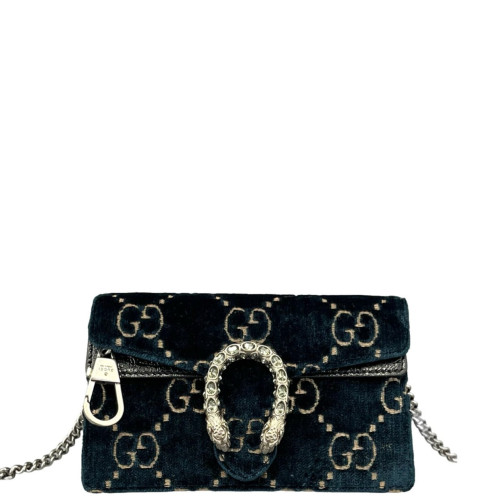 Gucci Super Mini Dionysus Velvet Dark Blue