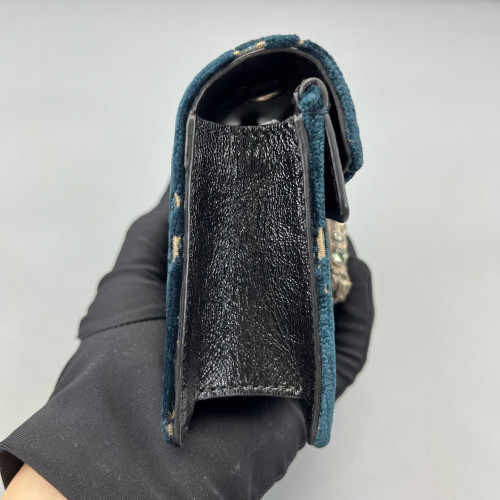 Gucci Super Mini Dionysus Velvet Dark Blue