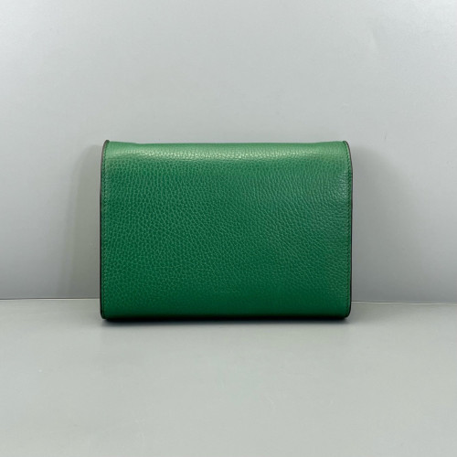 Gucci Mini Dionysus Chain Wallet Grained Calfskin Green