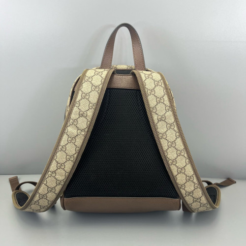 Gucci Small Ophidia Day Backpack GG Supreme Monogram Beige Ebony Beige Brown