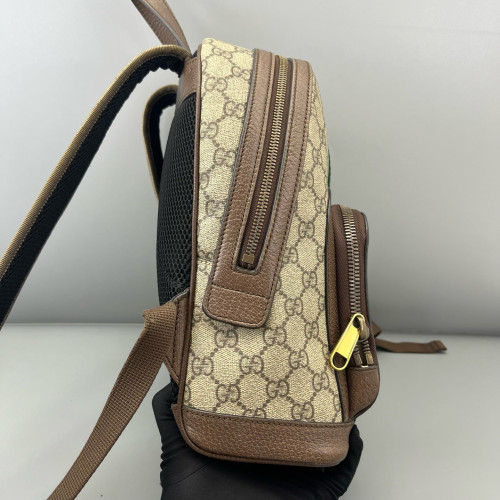 Gucci Small Ophidia Day Backpack GG Supreme Monogram Beige Ebony Beige Brown